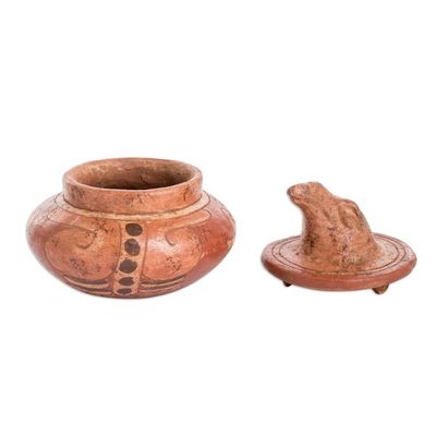 Alternate image for Antiqued Ceramic Bowl Maya Art Pibil Falcon
