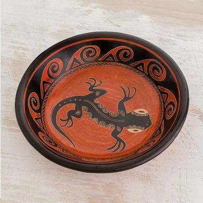 Alternate image for Gecko Motif Ceramic Decorative Bowl from Costa Rica Gecko
