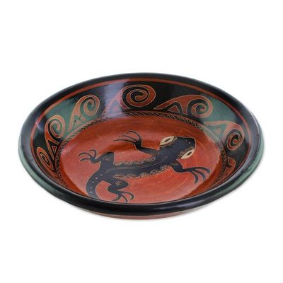 Alternate image for Gecko Motif Ceramic Decorative Bowl from Costa Rica Gecko