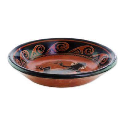 Alternate image for Gecko Motif Ceramic Decorative Bowl from Costa Rica Gecko