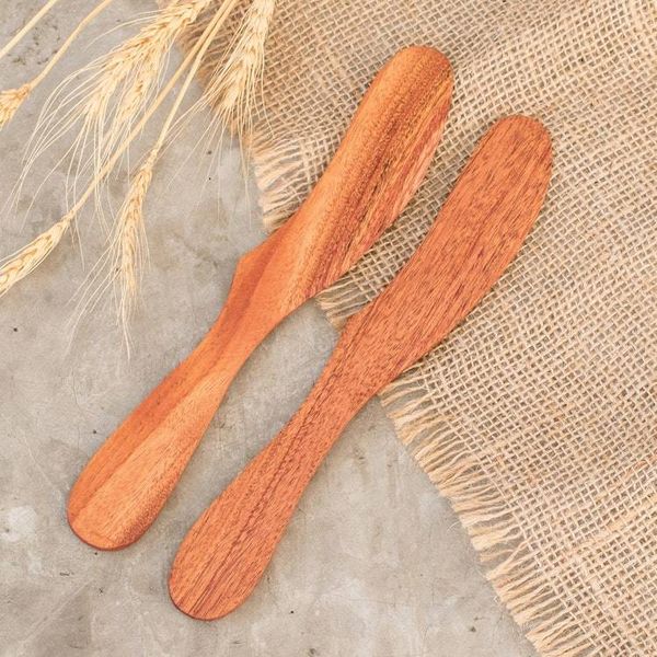 Alternate image for Handcrafted Cedar Wood Spreader Knives Pair Forest Sigh
