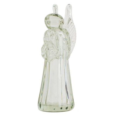 Alternate image for Handblown Recycled Glass Figurine Sculpture Crystal Angel