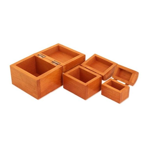 Alternate image for Pinewood Decorative Boxes with Bird and Tree Motifs 3 Lively Tree