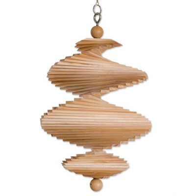 Alternate image for Hand Carved Pinewood Mobile with Adjustable Shapes Tranquil Winds