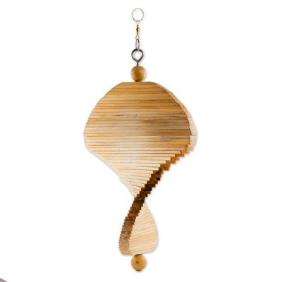 Alternate image for Hand Carved Pinewood Mobile with Adjustable Shapes Tranquil Winds