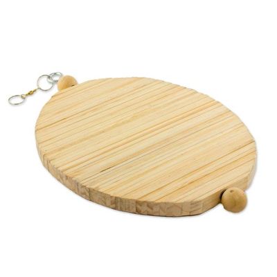 Alternate image for Hand Carved Pinewood Mobile with Adjustable Shapes Tranquil Winds