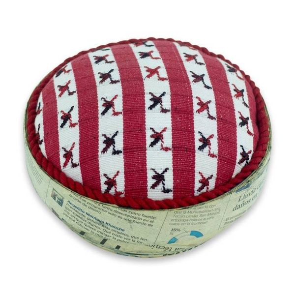 Alternate image for Upcycled Paper Box with Hand Woven Cotton Lid Birds of San Lucas