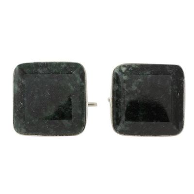 Alternate image for Jade cufflinks Maya Minimalist