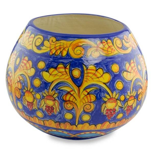 Alternate image for Handcrafted Painted Ceramic Floral Vase from El Salvador Sunbathed Flowers