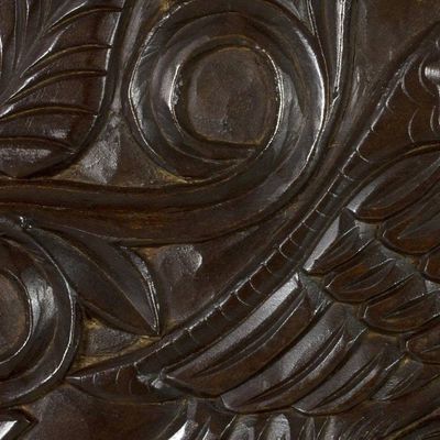 Alternate image for Artisan Crafted Wood Wall Panel with Parrot and Moon Motif Parrot