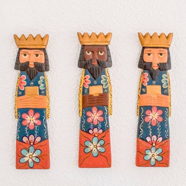 Alternate image for Pinewood Three Kings Wall Sculptures Set of 3, 13.5 in. We Three Kings