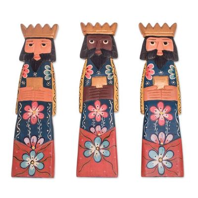 Alternate image for Pinewood Three Kings Wall Sculptures Set of 3, 13.5 in. We Three Kings