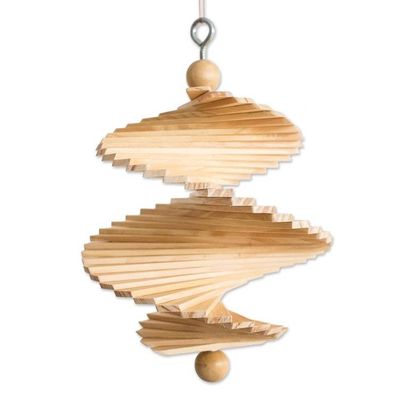 Alternate image for Handcrafted Wooden Helix Mobile With Hook From Guatemala Fresh Breezes