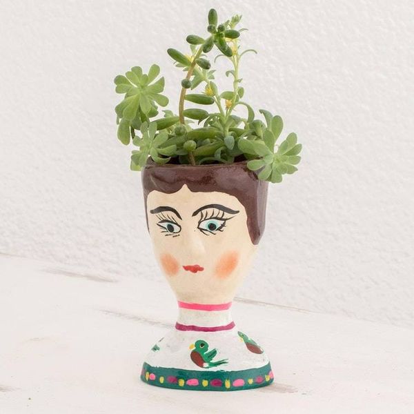 Alternate image for Unique Hand Painted Plant Pot Alma