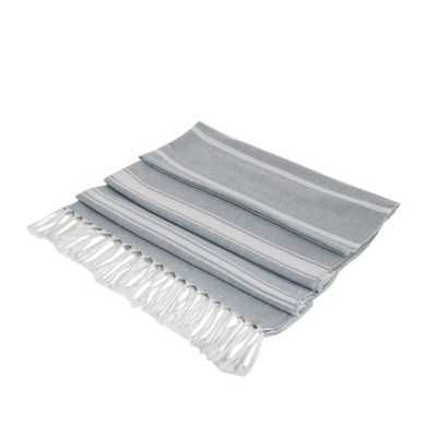 Alternate image for Striped Cotton Beach Towel in Celadon from Guatemala Fresh Relaxation in Celadon