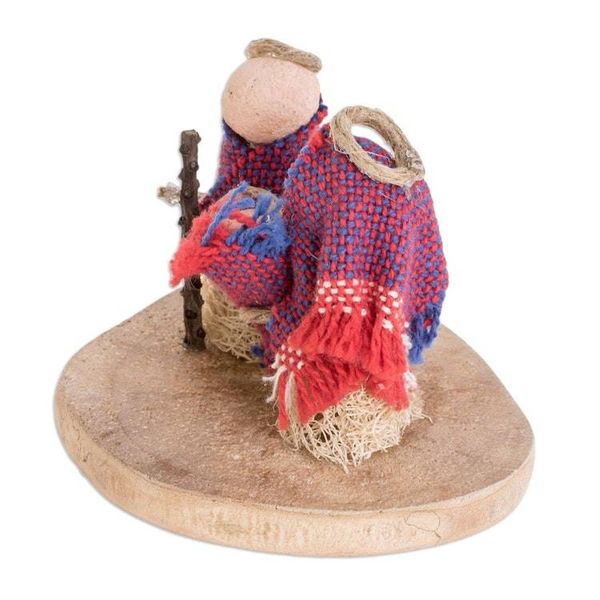 Alternate image for Natural Fiber Nativity Sculpture with Handwoven Cotton Lovely Family