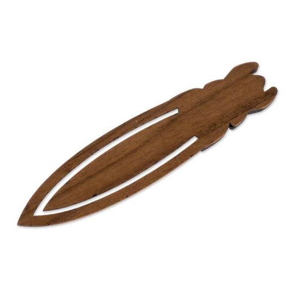 Alternate image for Boruca-Themed Teak Wood Bookmark from Costa Rica Boruca Mask