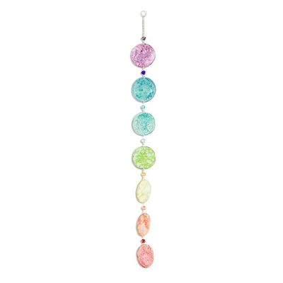 Alternate image for Chakra Themed Recycled CD Hanging Ornament Eco Chakra