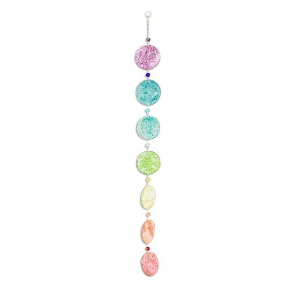 Alternate image for Chakra Themed Recycled CD Hanging Ornament Eco Chakra