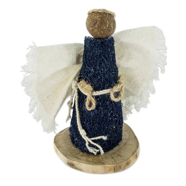 Alternate image for Central American Natural Fiber Angel Statuette Night Angel