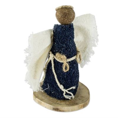 Alternate image for Central American Natural Fiber Angel Statuette Night Angel