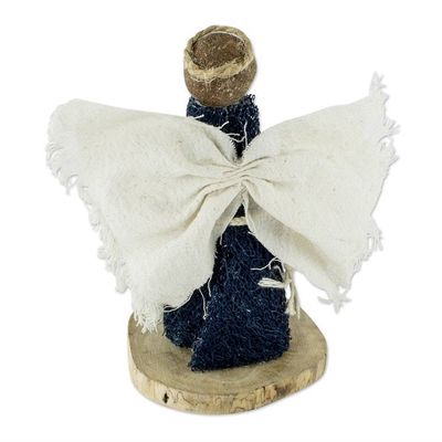 Alternate image for Central American Natural Fiber Angel Statuette Night Angel