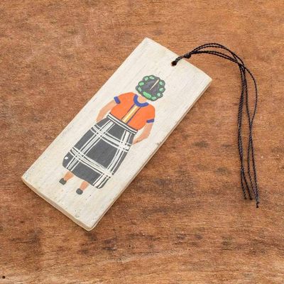 Alternate image for Artisan Crafted Wood Bookmark Patzunera
