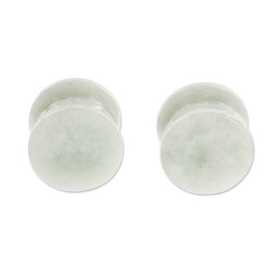 Alternate image for Natural Guatemalan Jade Ear Plugs Creative Force