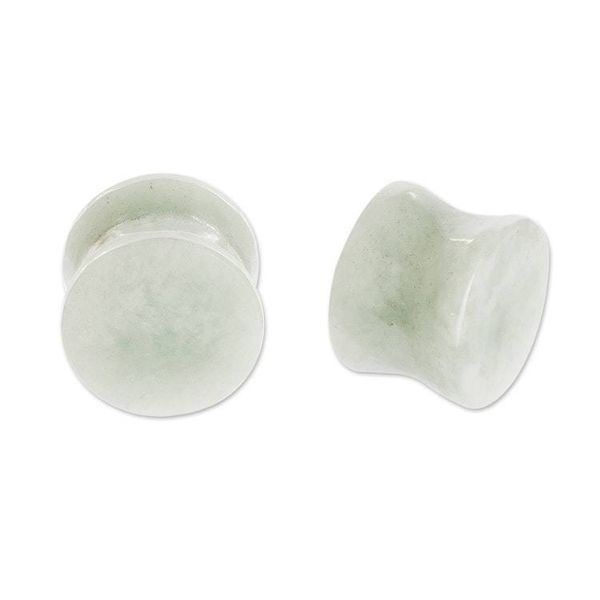 Alternate image for Natural Guatemalan Jade Ear Plugs Creative Force
