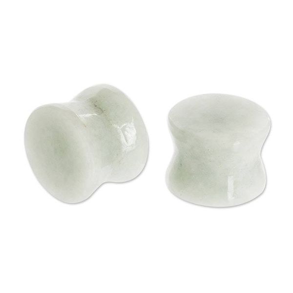 Alternate image for Natural Guatemalan Jade Ear Plugs Creative Force