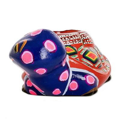 Alternate image for Cute Miniature Turtle Ceramic Flower Pot from Guatemala Herbaceous Tortoise