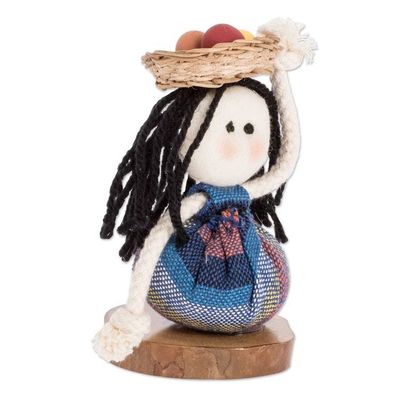 Alternate image for Salvadoran Decorative Collectible Doll Salvadoran Girl in Blue