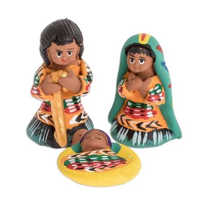 Alternate image for Handmade Nativity Scene 3 Pieces Petite Nativity