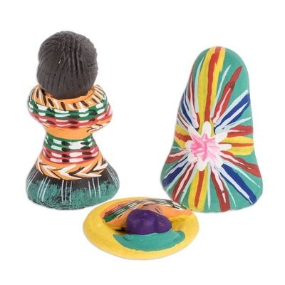 Alternate image for Handmade Nativity Scene 3 Pieces Petite Nativity
