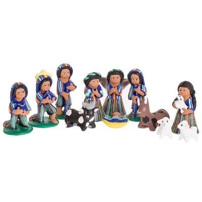Alternate image for 12 Piece Ceramic Nativity Scene in Apparel from Santa Maria Christmas in Santa Maria