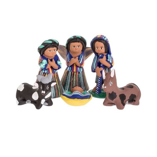 Alternate image for 12 Piece Ceramic Nativity Scene in Apparel from Santa Maria Christmas in Santa Maria