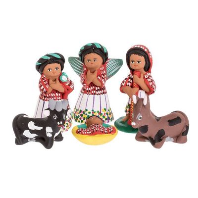 Alternate image for 12 Piece Ceramic Nativity Scene with Apparel from Santiago Christmas in Santiago