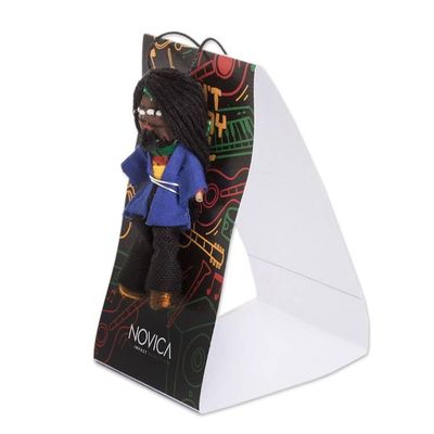Alternate image for Cotton and Cibaque Man Worry Doll Handcrafted in Guatemala Quietness