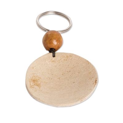 Alternate image for Bird Keychain Hand-Carved in Dried Calabash Gourd with Bead Exotic Bird