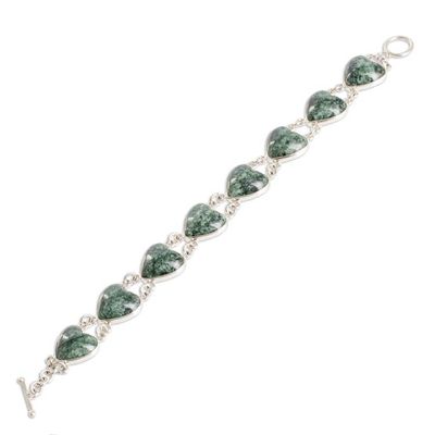 Alternate image for 3-Piece Heart-Themed Jade Silver Curated Jewelry Gift Set Heart Connection