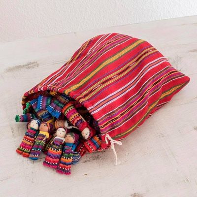 Alternate image for Handwoven Cotton Decorative Dolls Set of 100 Worry Doll Village