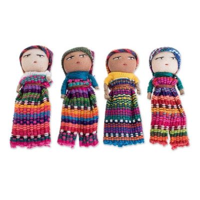 Alternate image for Handwoven Cotton Decorative Dolls Set of 100 Worry Doll Village