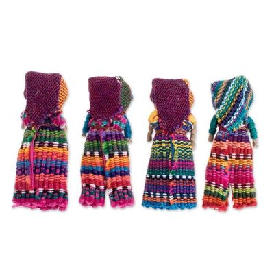 Alternate image for Handwoven Cotton Decorative Dolls Set of 100 Worry Doll Village