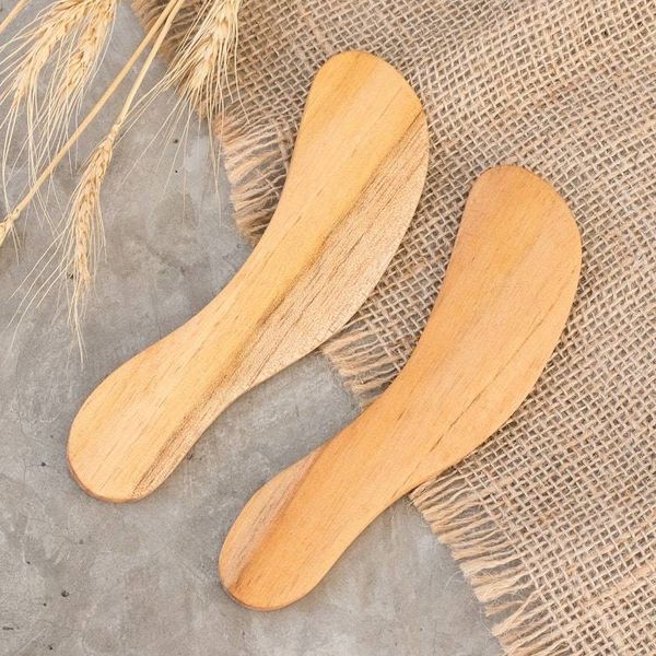 Alternate image for Unique Wood Serving Utensil Spreader Knives Pair Forest Gift