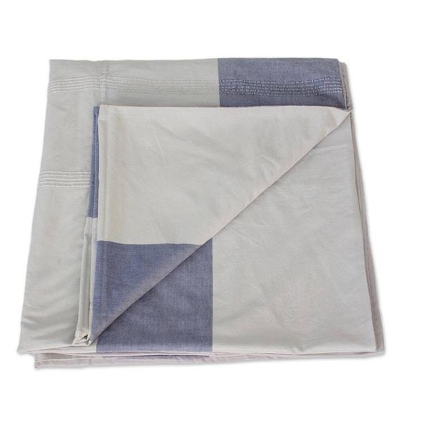 Alternate image for Guatemalan Cotton Duvet Cover in Cadet Blue and Pearl Grey Dreamy Cadet Blue