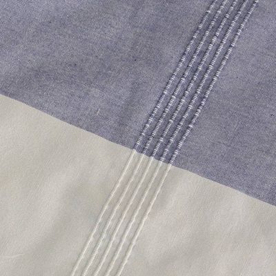 Alternate image for Guatemalan Cotton Duvet Cover in Cadet Blue and Pearl Grey Dreamy Cadet Blue