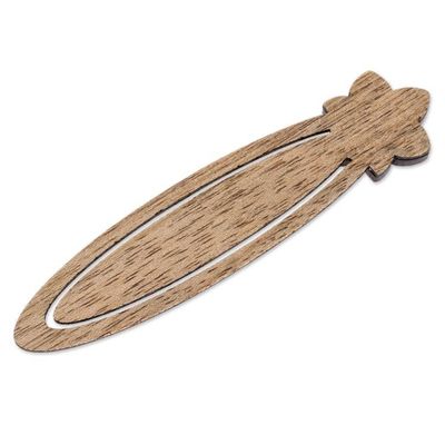 Alternate image for Floral Teak Wood Bookmark from Costa Rica Sarchi Flower