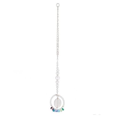 Alternate image for Crystal and Glass Beaded Suncatcher in Cold Shades Mystic Peace Ring