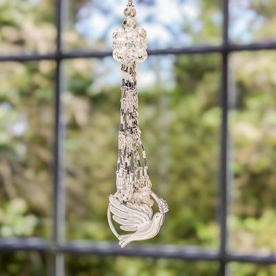 Alternate image for Crystal and Glass Beaded Suncatcher with Peace Pendant Love and Justice