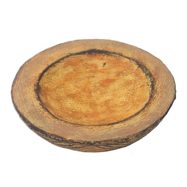 Alternate image for Hand Crafted Aged Ceramic Catchall For Decorative Use Only Brown Ewe Agbah